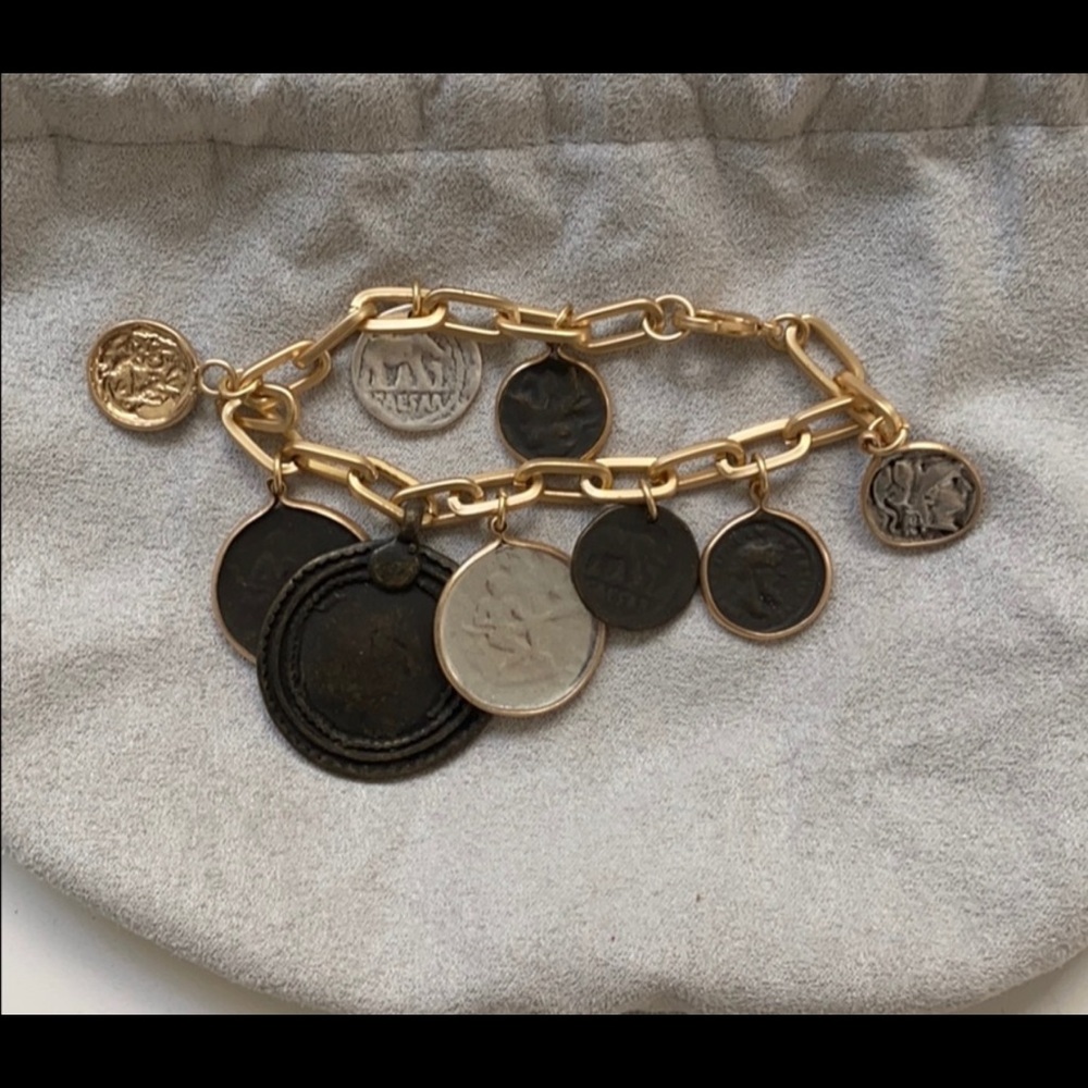 Anthropologie coin bracelet